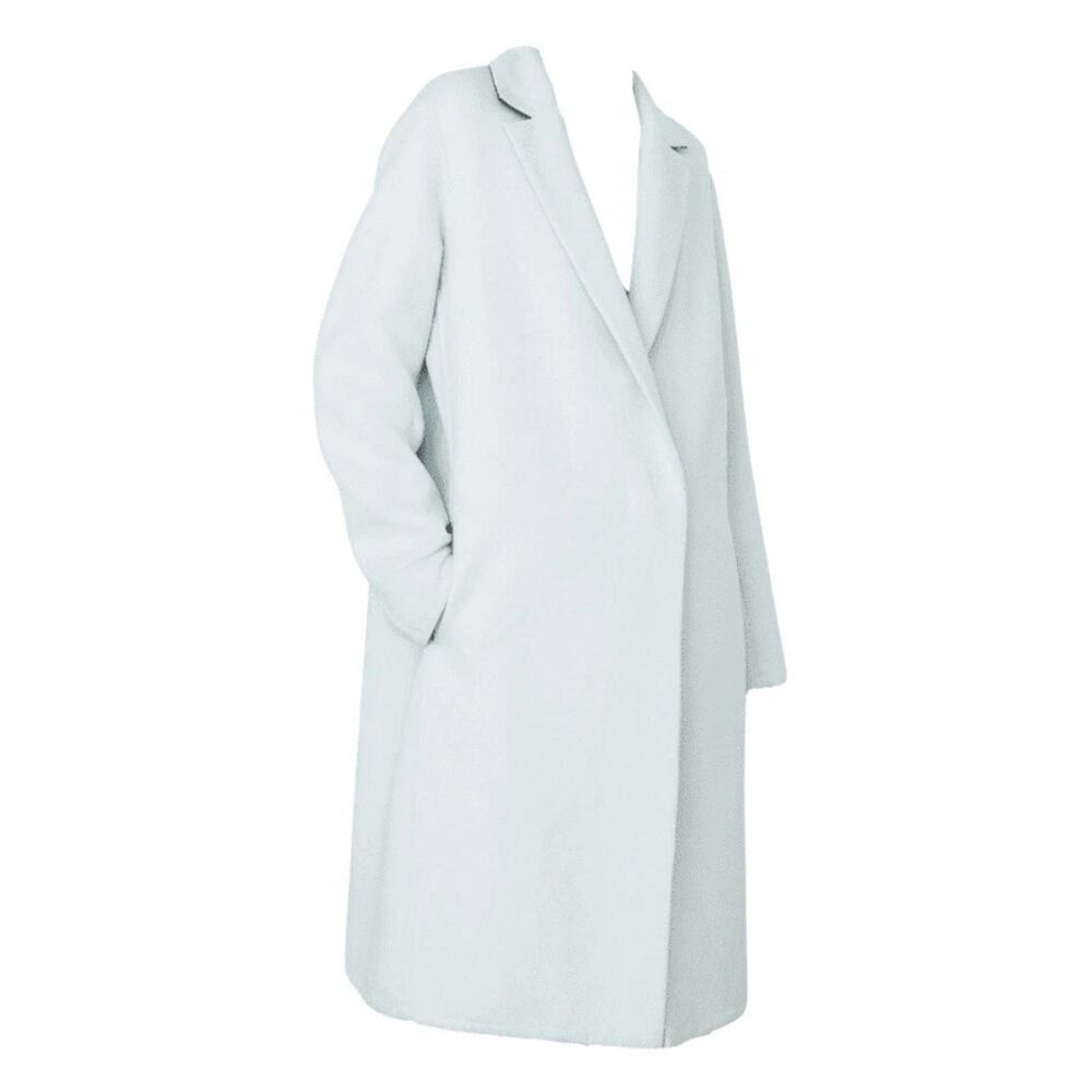 $795 Vince Womens Coat XL Mint Glass Brushed Wool Classic Straight Overcoat